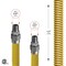 Flextron Gas Line Hose 1/2'' O.D.x12'' Len 3/8" MIP Fittings Yellow Coated Stainless Steel Flexible Connector FTGC-YC38-12G - alternate 5